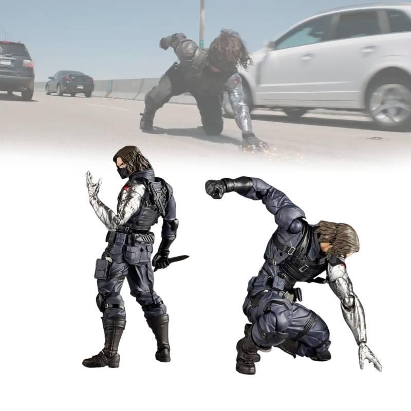 High Quality Pvc Marvel Winter Soldier Perfect Killer Action Figure With Poseable Design