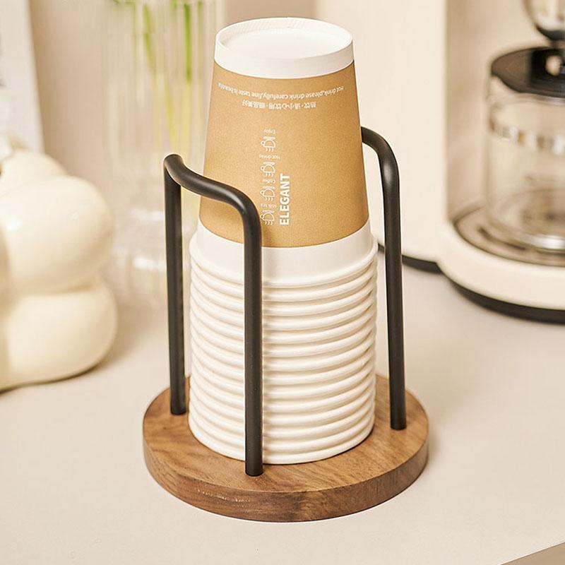 BAKALA 1pc Paper Cup Holder, Disposable Cup Dispenser, Household Cup Organizer, Cup Storage Rack For Bathroom Kitchen Countertop