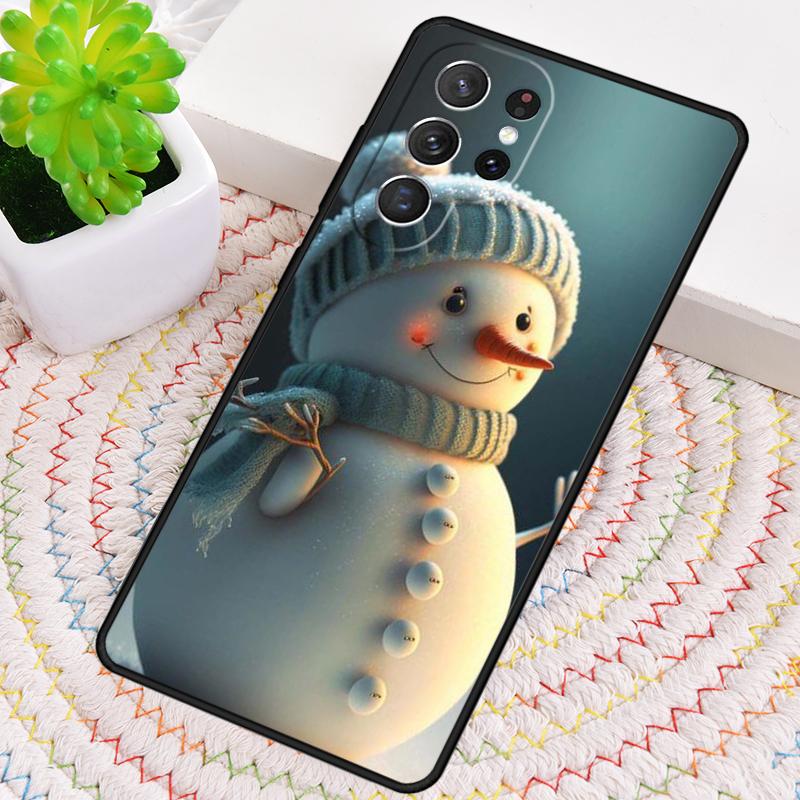 Christmas Snowman Phone Case for Samsung Galaxy note 10 pro S26 Ultra S23 S24 FE S25 S21 S22 PLUS shockproof Cove