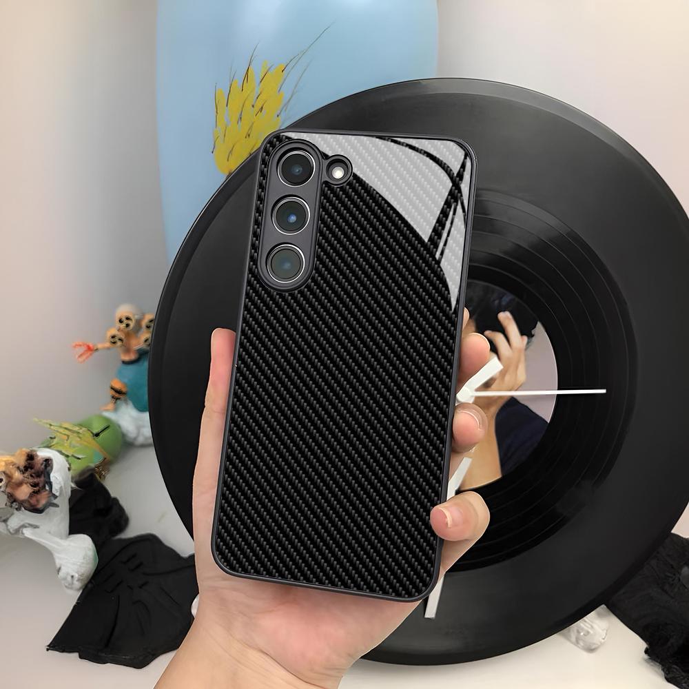 

Normal Real Forged Carbon Phone Case For Samsung Galaxy S24 S23 S22 S20 S21 Note20 Ultra Plus Fe Colored Silver Cover Samsung S24 Ultra