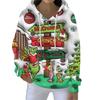 Christmas Hoodies For Women Funny Cute Printed Holiday Sweatshirt Winter Oversized Pullover Tops