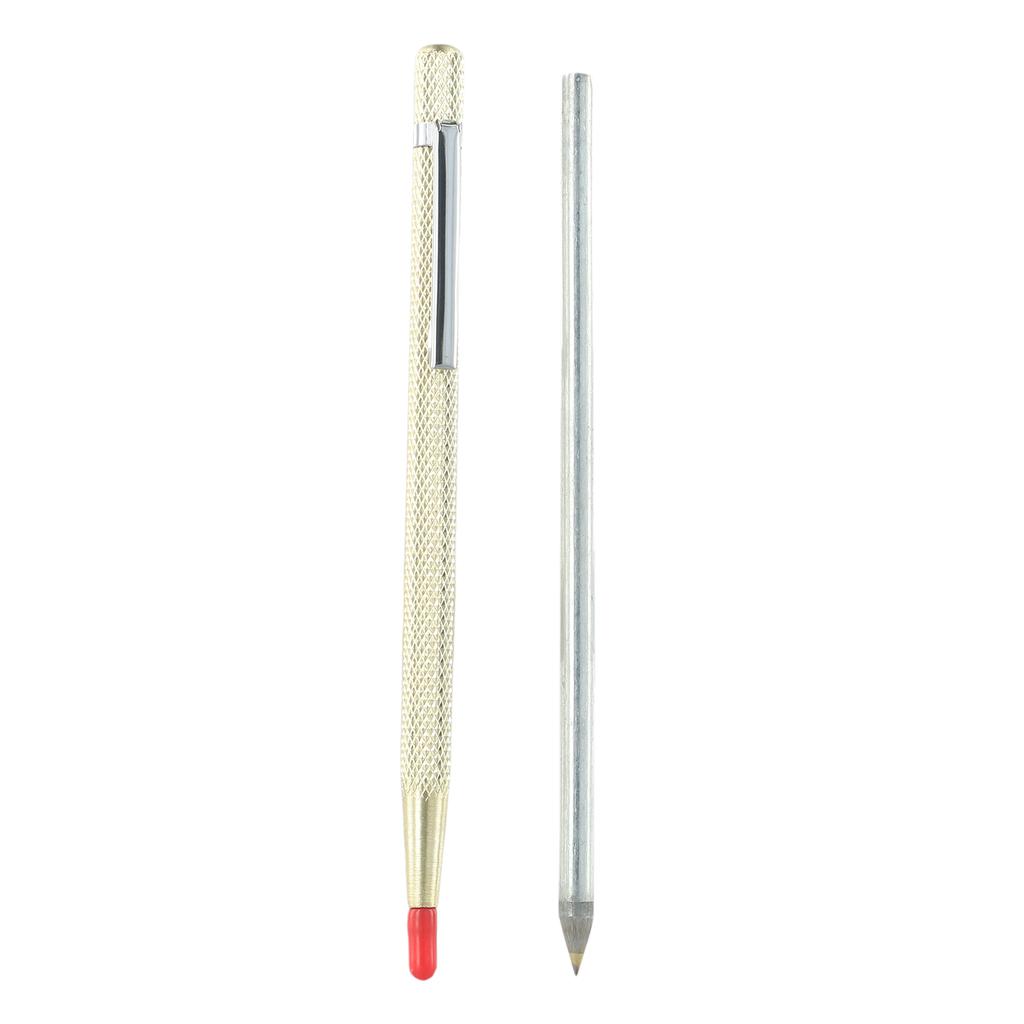Scriber Glass Tile Cutter Accessories Parts 2PCS Diamond Gold And Silver Metal Tile Cutting Pen Carbide Scriber