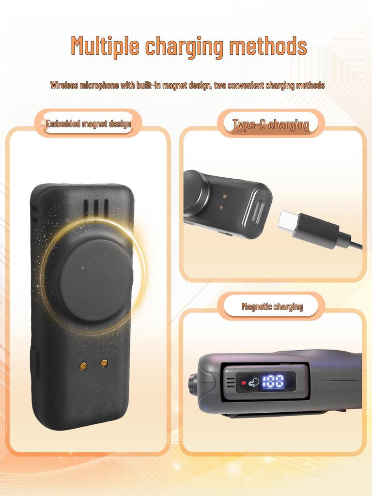 High-Power Magnetic Dual-Microphone Wireless Lavalier Speaker for Teachers and Outdoor Public Address