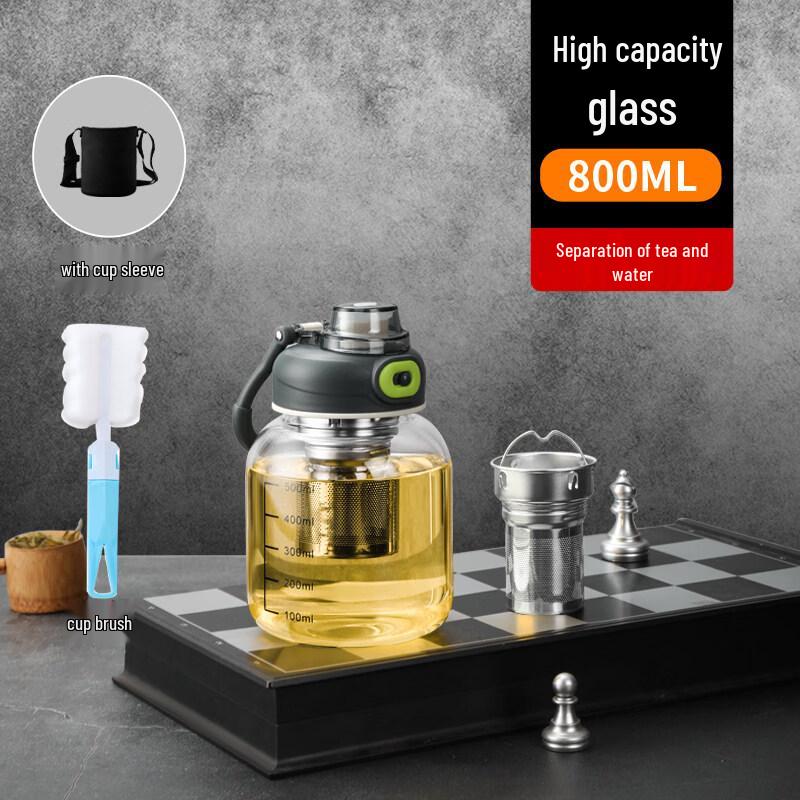 ZISIZ Glass Tea Infuser Bottle