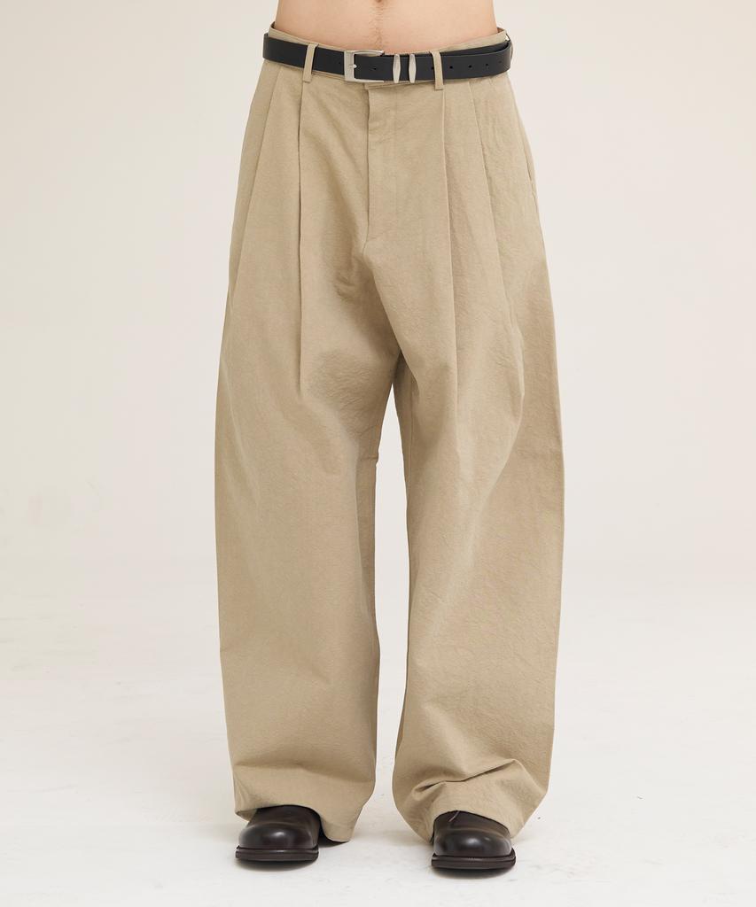 Akesi Harrison Wide Chino Pants_Washed Beige