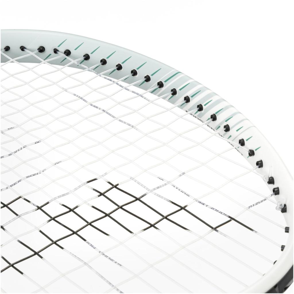 Mizuno Deeforce Tennis Racket 63JTN547 VS-10 (Soft Tennis), Unisex, White/Jade Green, 0X,