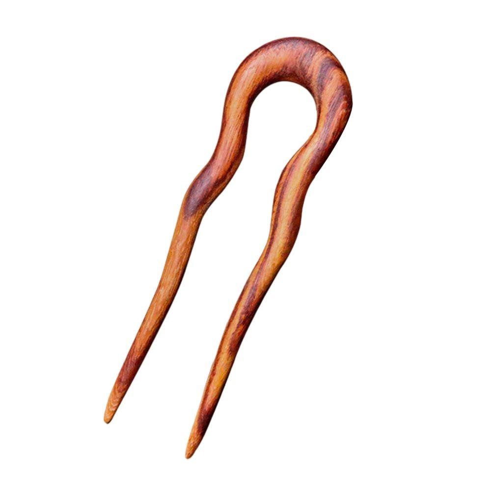 Headwear Hair Comb Clip U Shape Hairpin Chinese Style Headwear Hanfu Hair Sticks Wooden Hairpin