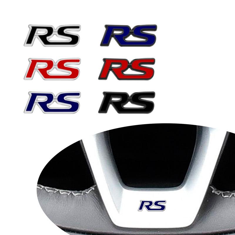 Auto Decor 3D Small Metal RS Emblem Steering Wheel Center Console Car Interior Sticker For Captiva Lacetti Aveo Cruze