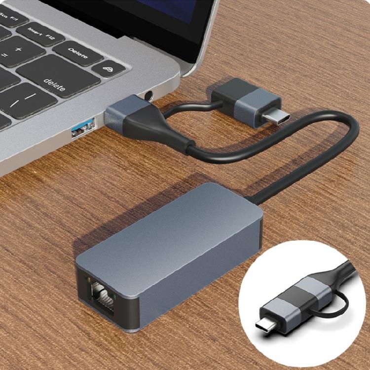 USB3.0 Gigabit Ethernet Adapter 2500Mbps Fast Speed Corded Internet Converter Efficient 2500M Rj45