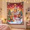 Weihnachtlich bedruckter Wandteppich für Schlafzimmer Wohnzimmer Wanddekoration Feiertagsgeschenk