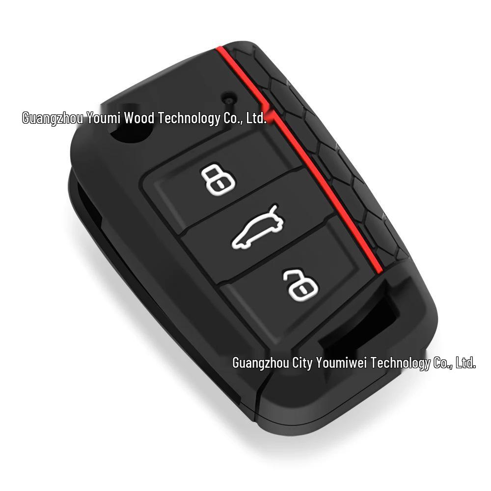 

Silicone Key Pouch & Remote Cover for 2017 VW Golf 7, Lamando, Tiguan, Touran червоний