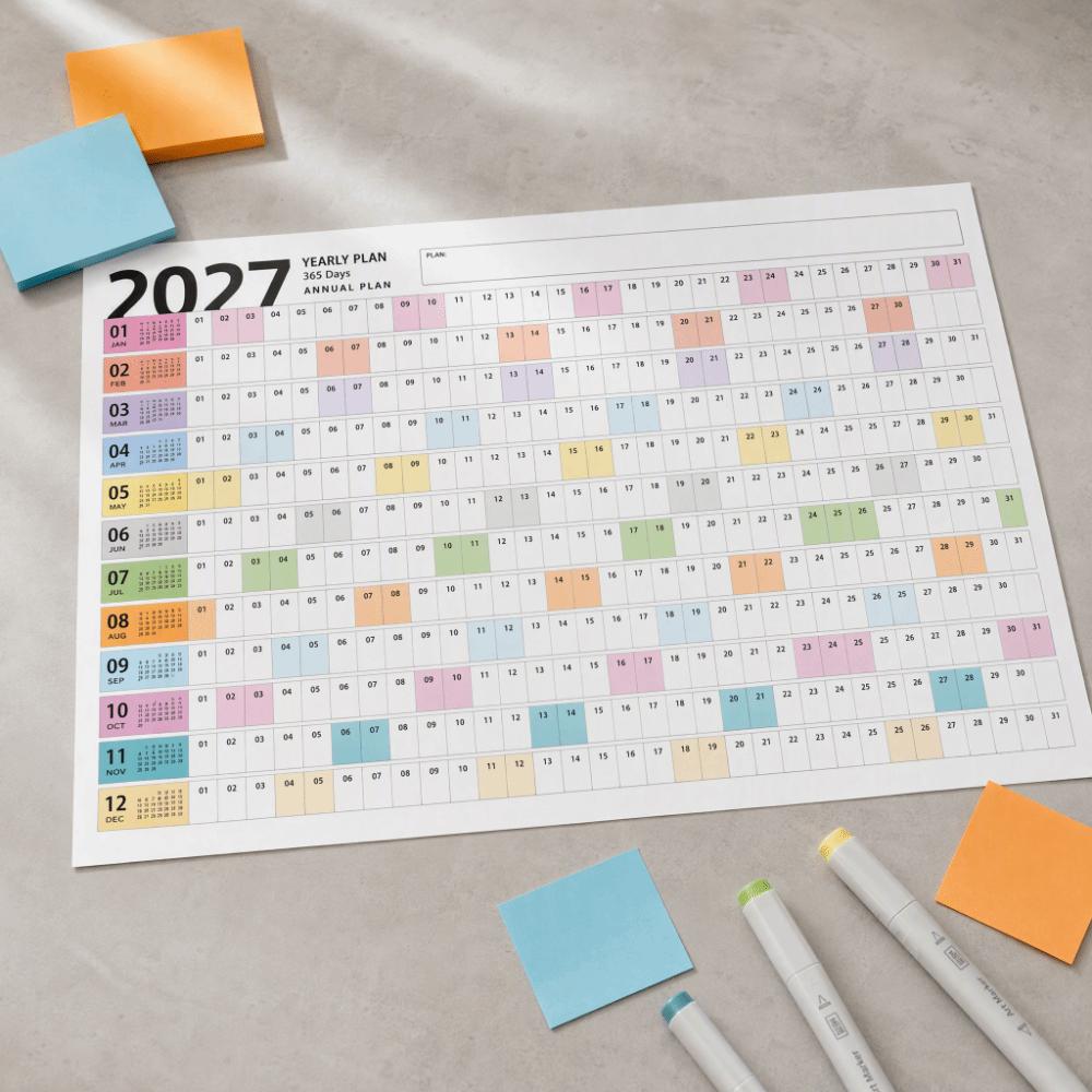 Wall Mounted Wall Calendar Large To Do List Planner Durable Schedule Organizer  Office Supplies