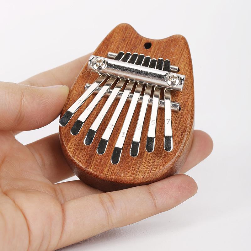 8-Tone Mini Thumb Kalimba: Solid Wood Portable Beginner Finger Piano