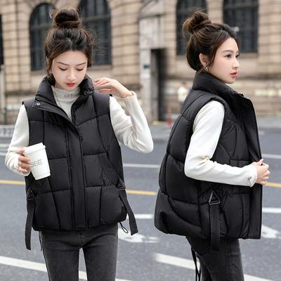 Cotton Vest Women Wear Autumn and Winter New Casual Loose Sleeveless Thickened Warm Solid Color Cotton Jacket