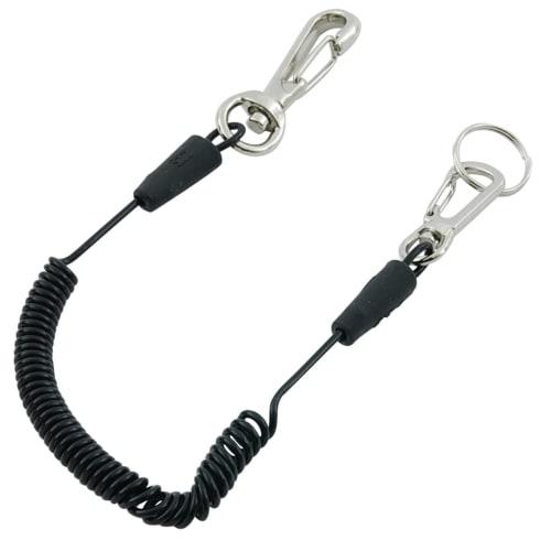 SK11 Safety Cord, Carabiner Type, Black, SSC-05BK