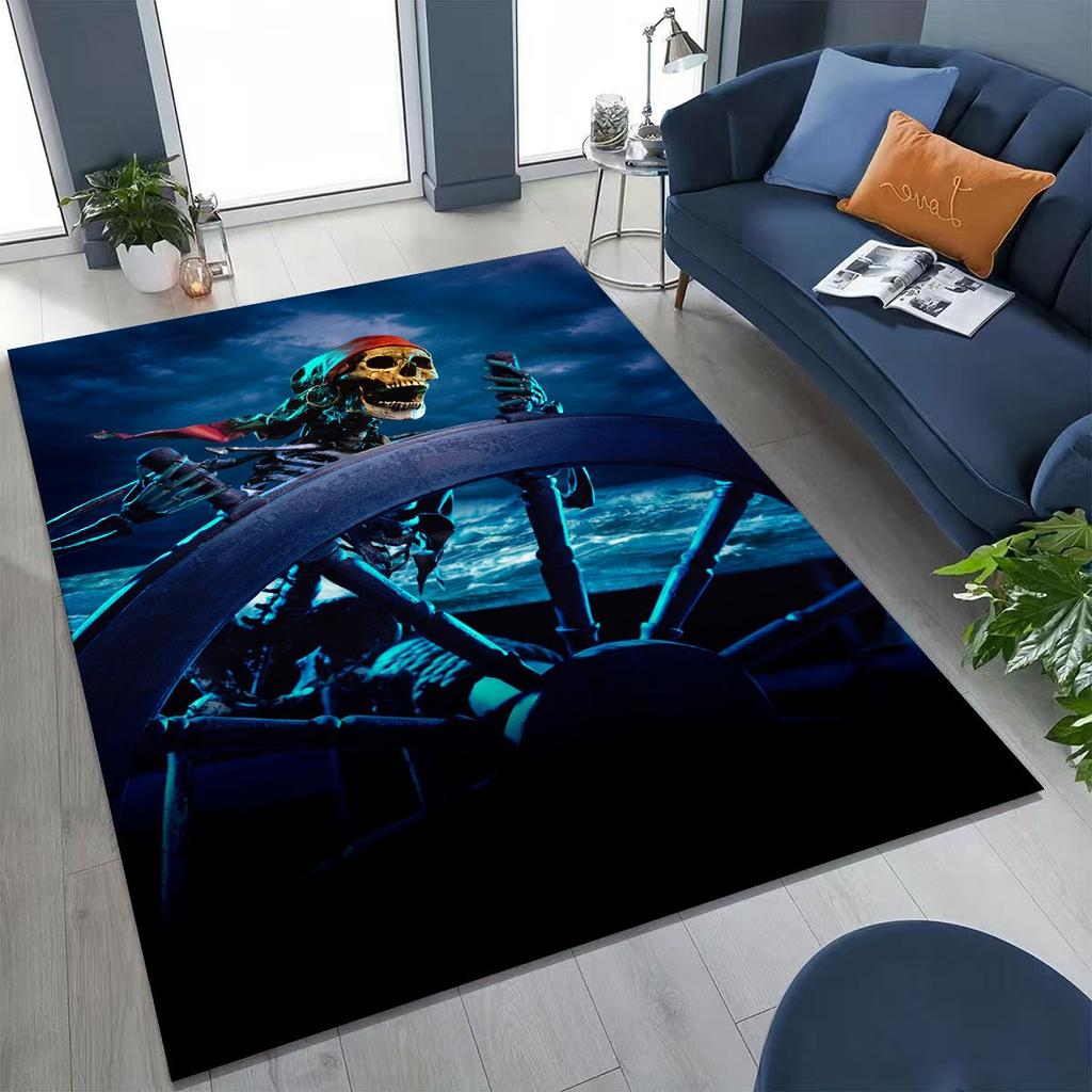 Captain Jack Pirates of The Caribbea Johnny Depp Carpet Rug for Bedroom Living Room Sofa Home Doormat Decor,Non-slip Floor Mat