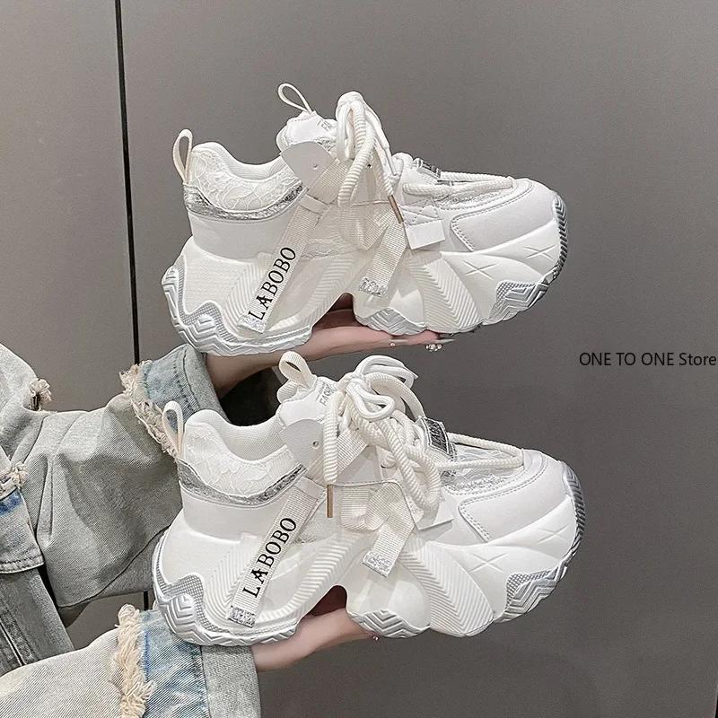 Fashion Plus Womens Sneakers Shoes Fashion Woman-shoes Tennis Female Platform Designer Roses New Heels Trainers Thick Sole Med PU Cotton