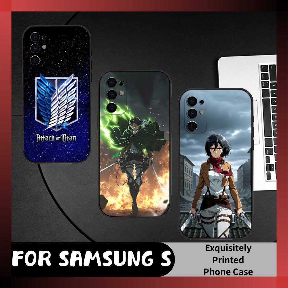 AOT Anime HD Printed Phone Case For Samsung S25,S24,S21,S22,S23,S20,Ultra,S26,Plus,Fe,Note,5G Black Cover