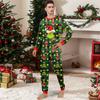 Print Cute Family Set Pajamas, Home Clothes, Family Set Long Sleeve Top Pants Set