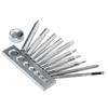 Snap Button Punch Base Set Stainless Steel DIY Leather Setting Tool for Hole Install Button