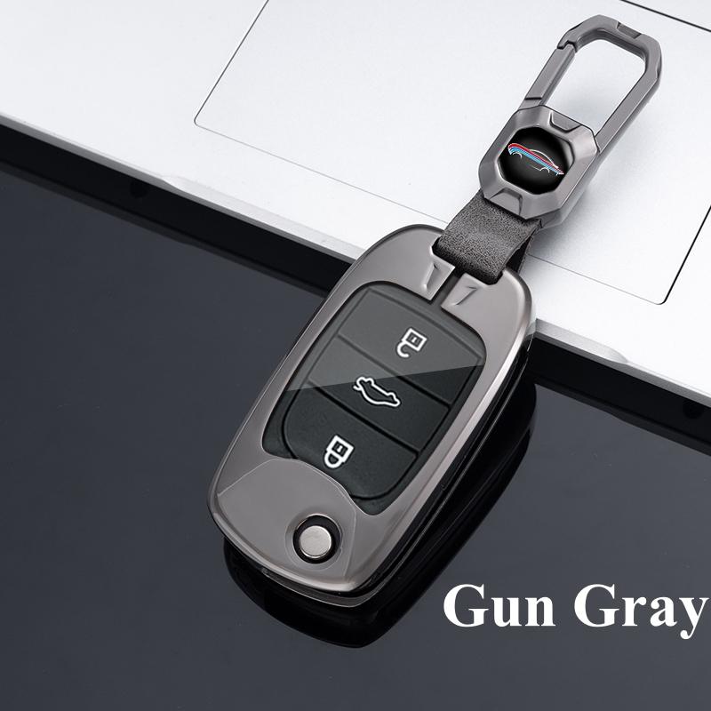 Metal Car Key Cover Case Holder For Wuling Mini EV For Wuling HongGuang Macro Light S1 Baojun 730 510 560 310 630 310W