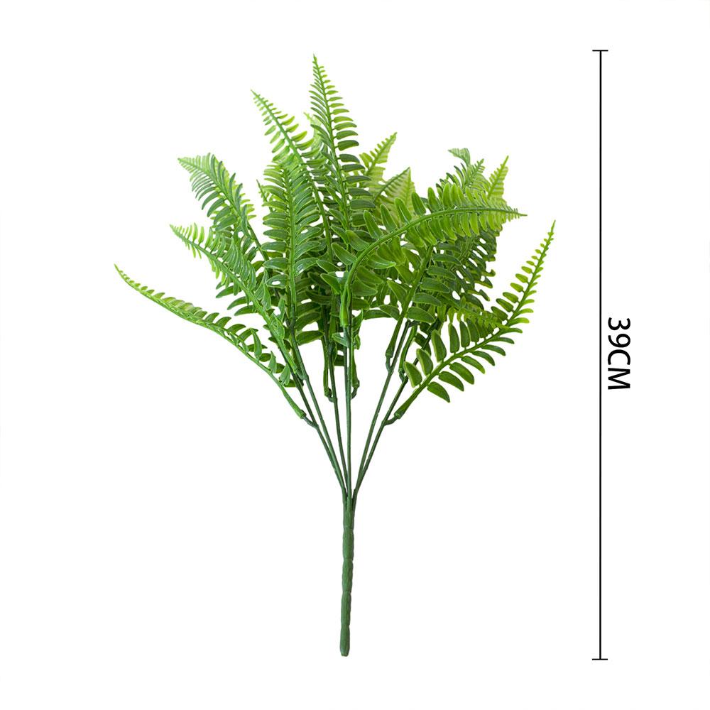 

Fake Plants Artificial for Outdoors Summer Decor UV Resistant Plastic Greenery Shrubs Faux Plant Indoor Fern Home Decoration Length 15.35 inch зелёный