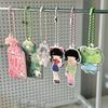 Cute Mini Puff Foam Keychain Cartoon Girl Phone Keyring Pendant Key Hanging Decoration Bag Charms For Couple Gifts