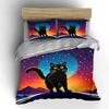 "Moonlit feline dreamscape." Bedding sets Duvet covers Pillowcases(1* Duvet Cover 2* Pillowcases without duvet insert)