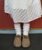 RONRON Sheer Pattern String Long Skirt Clover White