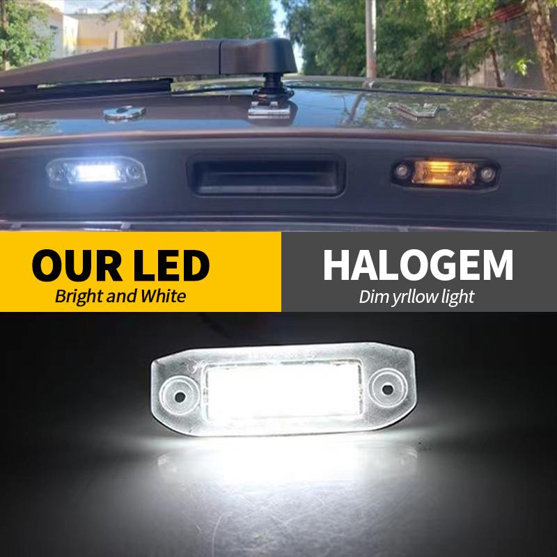 2pcs 12V Error Free LED License Plate Light for Volvo XC70 II 2008-up XC70 2007-up S40 2004-2012 V50 2004-2012 S60 II 2011-up