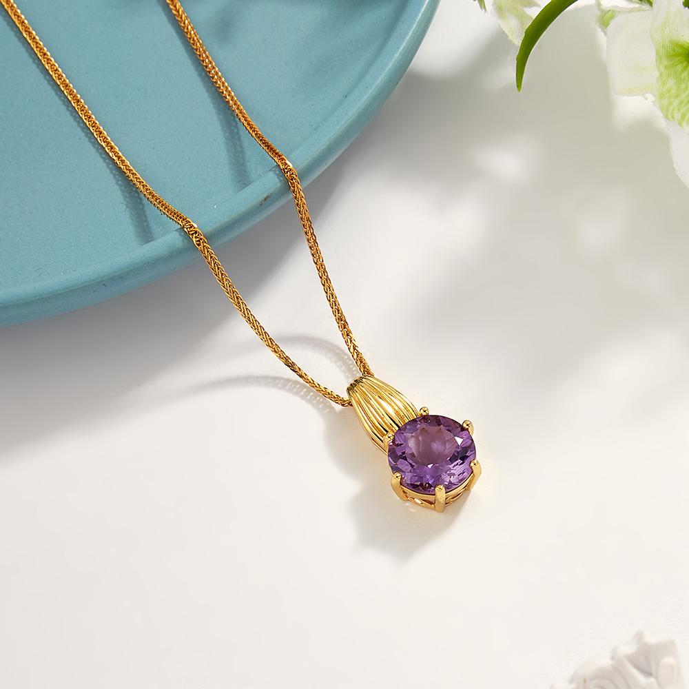 Bolaijewelry Leichte Luxus Retro natürlichen Amethyst Ring Ohrringe Anhänger Halskette Set Frauen 925 Sterling Silber neuen edlen Schmuck