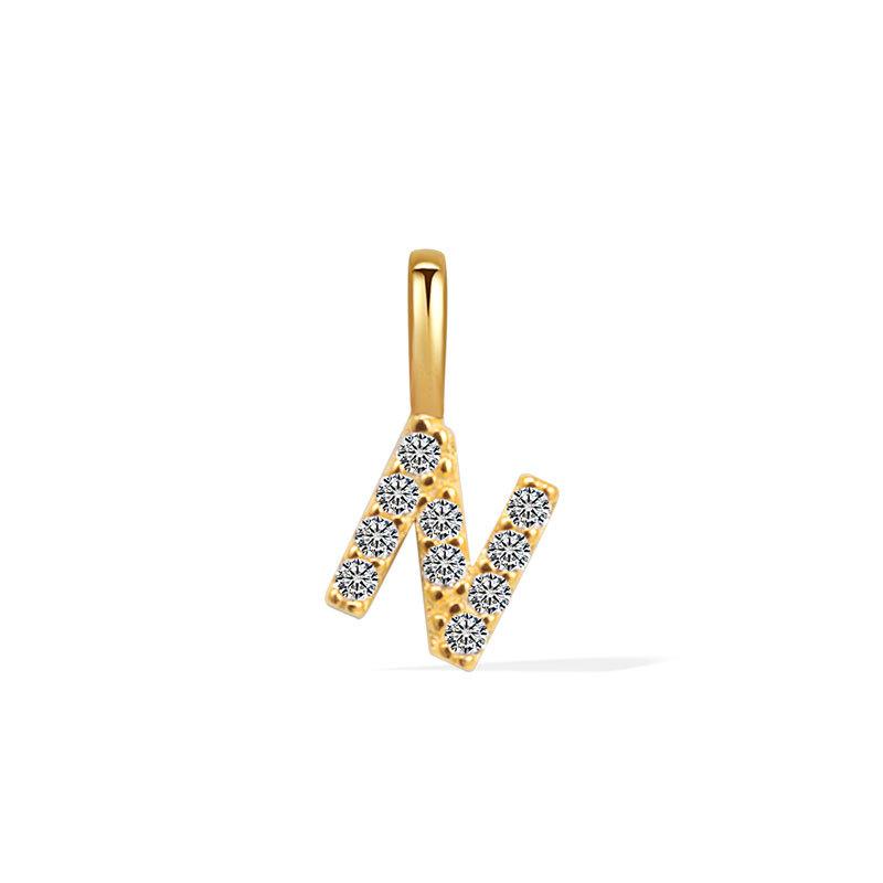 Minimalist Rhinestone Letter Pendant 26 Alphabet Charms For DIY Necklace Bracelet Personalized Jewelry Accessory