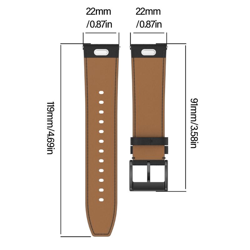 Leather Replacement Band Soft Leather Strap Replacement Leather Band Smartwatch Accessories Suitable for Watch  GT5