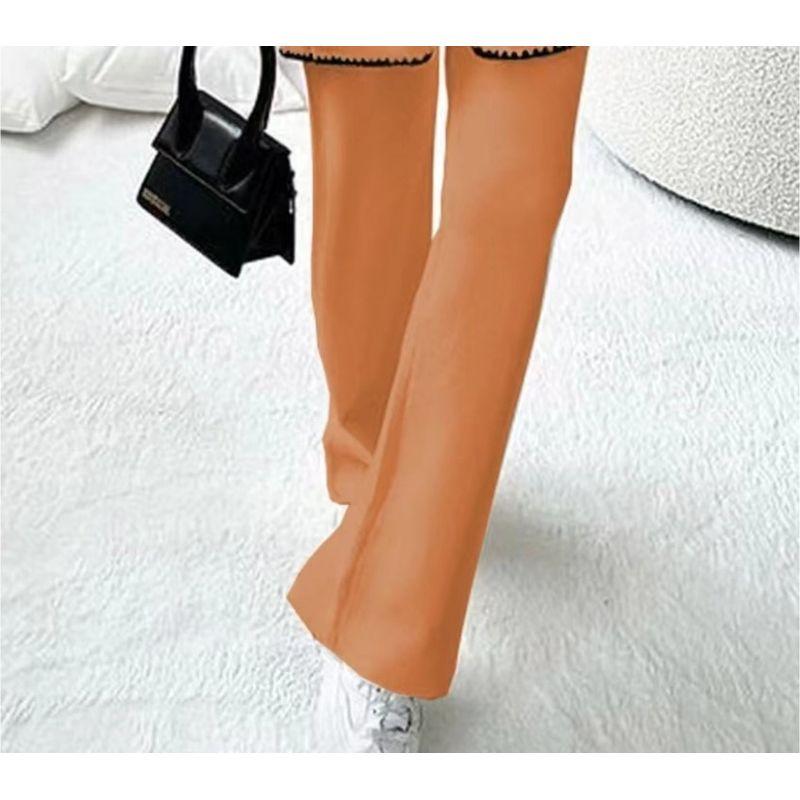 

Мода Новое поступление Мода Свободный Лоскутный Накладной карман Топы Брюки Костюм Карманный Топ и Брюки Комплект Orange pants S