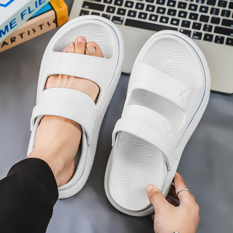 Summer open-toed breathable fashion stepping on shit slippers outdoor sports casual cool slippers large size couple beach shoes