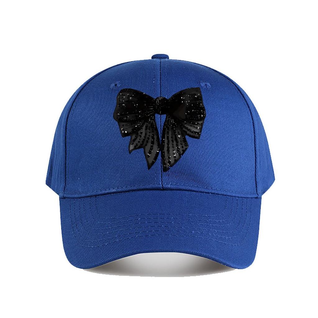 Black Bowknot Glitter Casual Daily Baseball Cap Fashion Unisex Sunhat Womens Outdoor Sports Snapback Cap