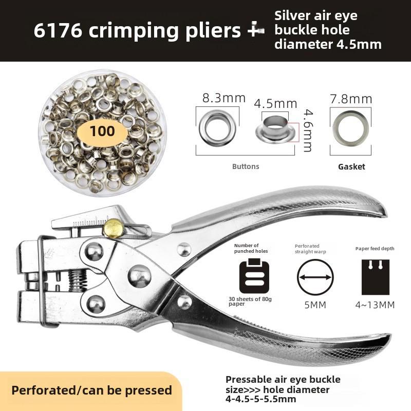 Heavy-Duty Manual Eyelet Punching Tool for DIY Projects.
