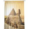 Egyptian Pyramids Sheer Curtains for Living Room Decoration Window Curtains for Kitchen Tulle Voile Organza Curtains