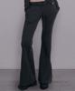 DAMIO Contour Low-Rise Flare Pants (Charcoal)