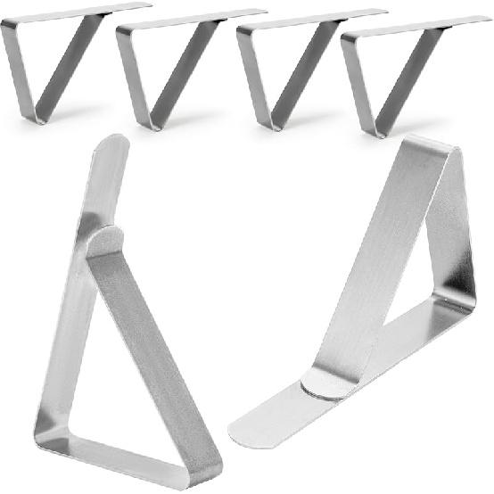 MAQIHAN 12 Pack Tablecloth Clips - Rust-Proof Table Cloth Holder Clips for Outdoor & Indoor Use, Stainless Steel Heavy Duty Picnic Table Clips, Ideal 6