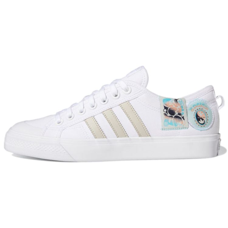 Adidas Originals Nizza Comfortable Wrap Non-Slip Lightweight Low-Top Skate Shoes Unisex Skate Shoes Cloud-White GZ8657
