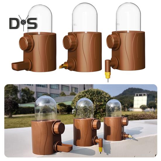 250ml Automatic Birds Water Feeder Stump Shape Parrot Water Dispenser Parakeet Cage Suspended Drinking Device for Small Pets Budgie Lovebirds Canary
