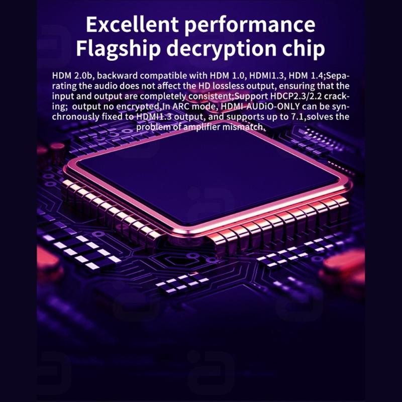 8k HDMI2.0b Audio Extractor 2 In 1 Out Switcher eARC Splitter 7.1CH DSTHD AUX Coaxial Optical DAC Decoding CEC HDCP