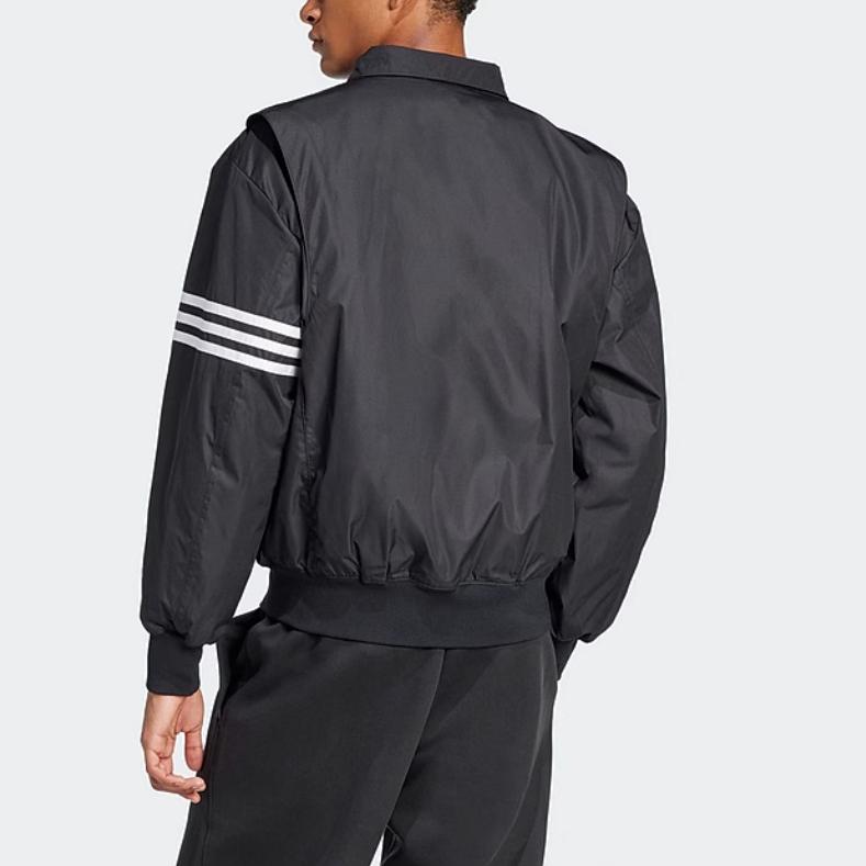 Adidas Originals Three Stripes Polo Short Sleeve Jacket Men Jacket Black JC9908
