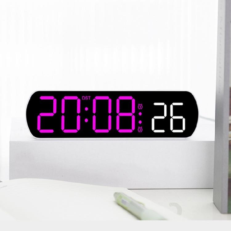 Zegar Cyfrowy ze Skokowym Sekundnikiem LED Budzik Wyświetlacz Temperatury Odliczanie Sterowanie Głosowe Zegar Biurkowy Sypialnia