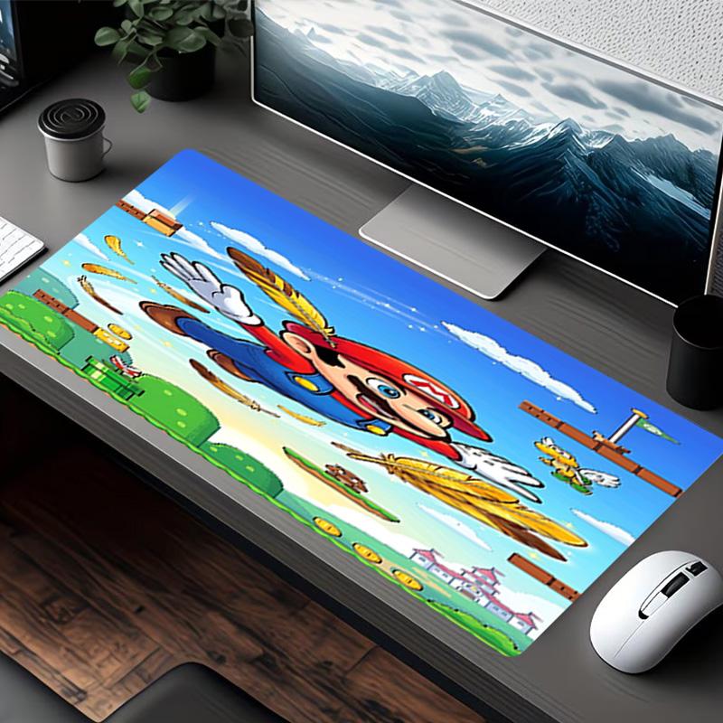 Super Mario Print Mouse Pad, for Keyboard Pad Laptop PC Mat for Office Home Use, Desk Decor, Perfect Birthday Gift for Gamers