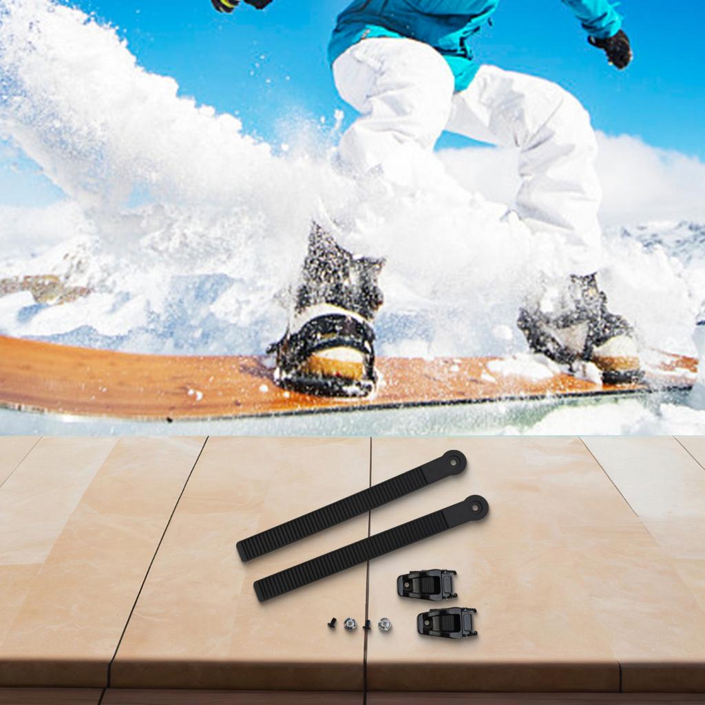 Ensemble de sangle et boucle d'échelle pour cheville en nylon pour utilisation en snowboard et en patin à roulettes