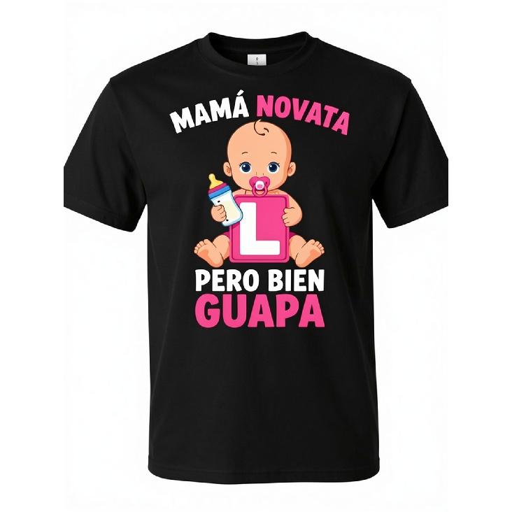 Men'S Spanish Announcement T-Shirt - Pregnancy Reveal Shirt with 'Mama Novata' Slogan & Spanish Letters, Breathable Short Sleeve Crew Neck Tee for