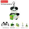 Keychain Fat Panda Theme Pull Type Shoulder Bag Massage Hammer Design Gift For