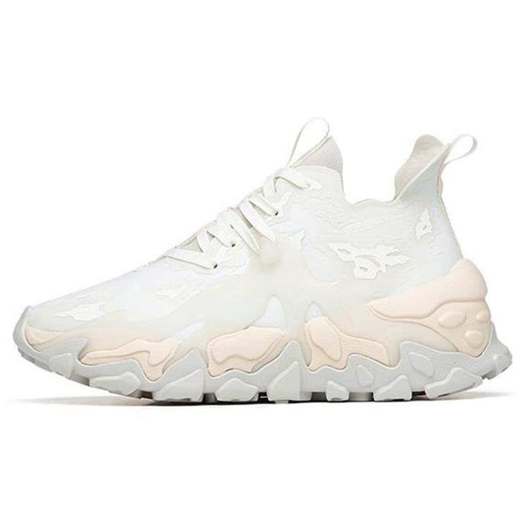 New Anta Callus Removal Pro Cushioned Slip Resistant Abrasion Resistant Low Top Chunky Sneakers Women's White Pink 122228860-2